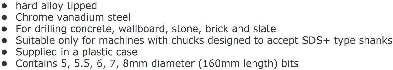 מקדחים וידיה SDS DURATOOL